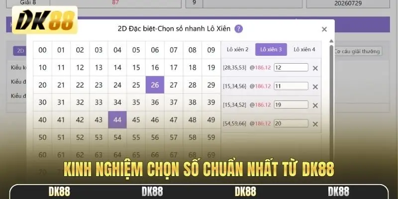 Kinh nghiệm chọn số chuẩn nhất từ DK88