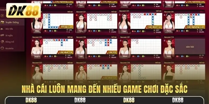 Nhà cái luôn mang đến nhiều game chơi đặc sắc